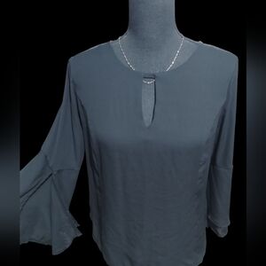 7th Av. New York and company Studio black sheer blouse